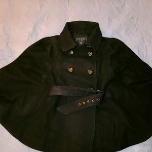 Guess Brand Belted Capelet Coat